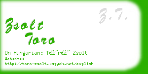 zsolt toro business card